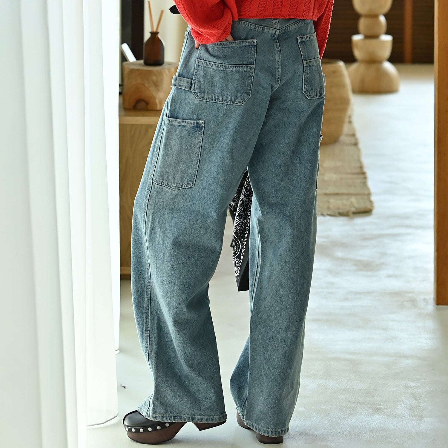 Indigo loose denim
