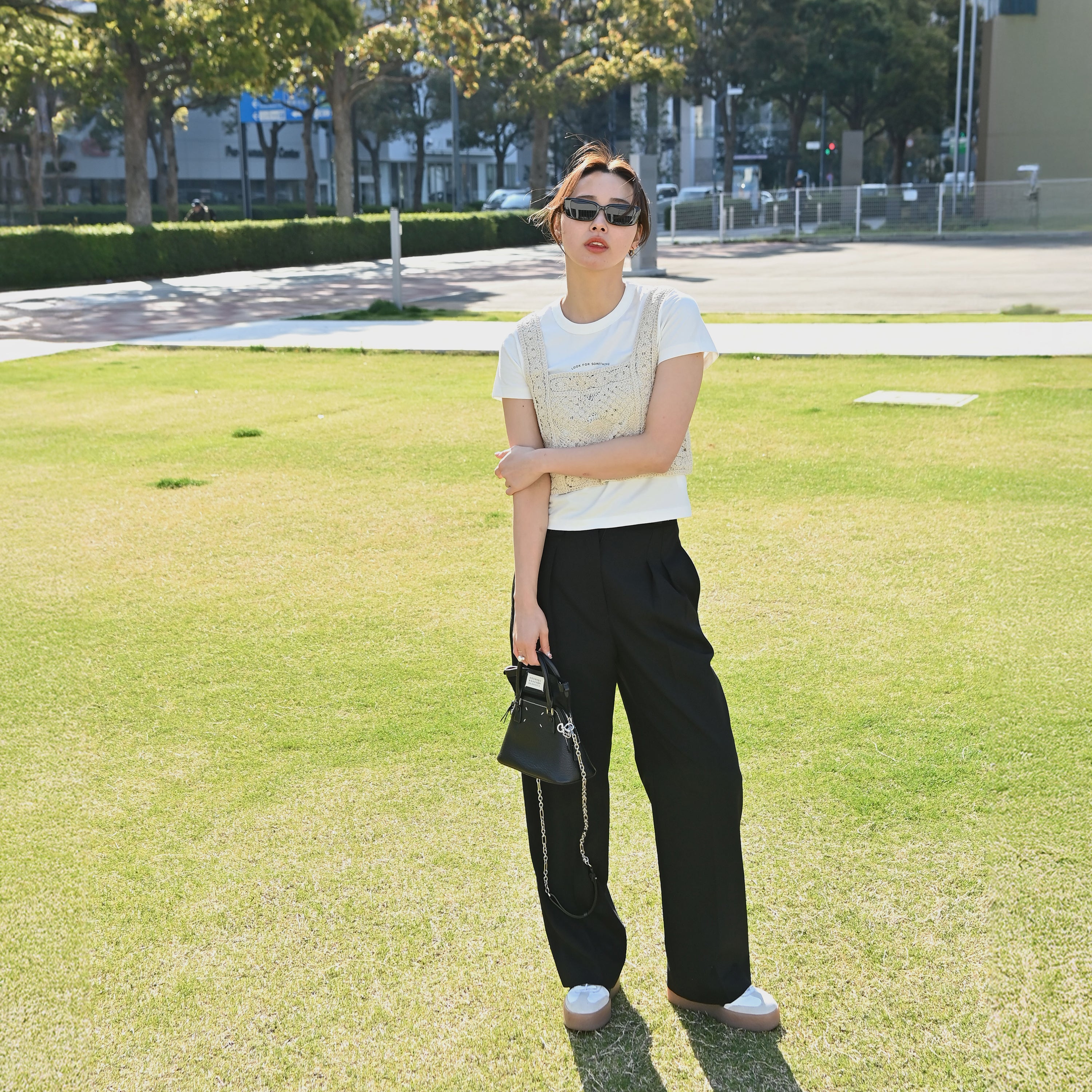 Detail Waist Straight Pants