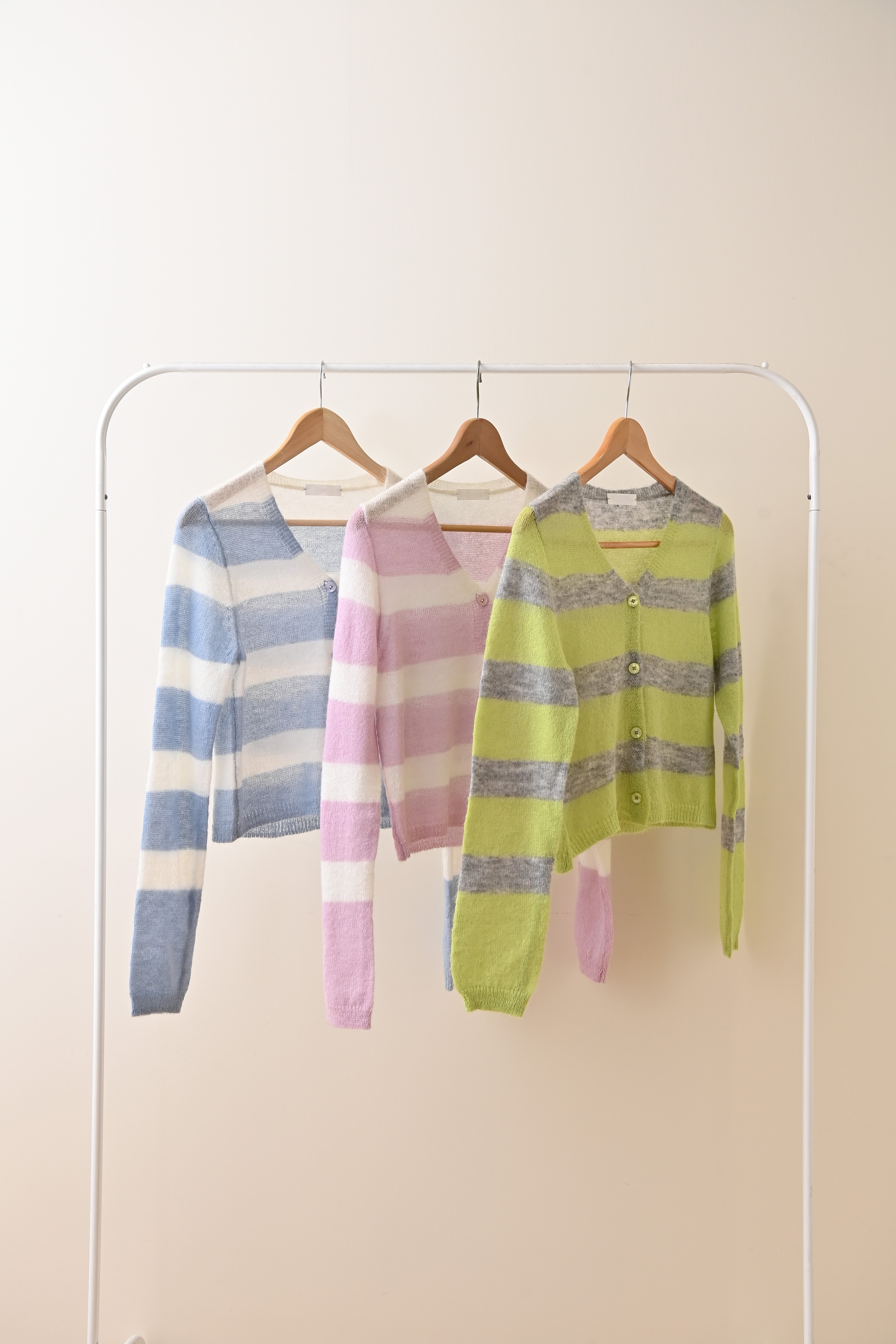Tand Stripe  crop cardigan