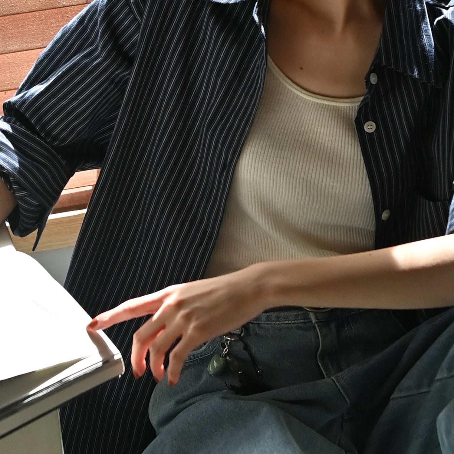 Cotton Oversized Stripe Shirts_#1