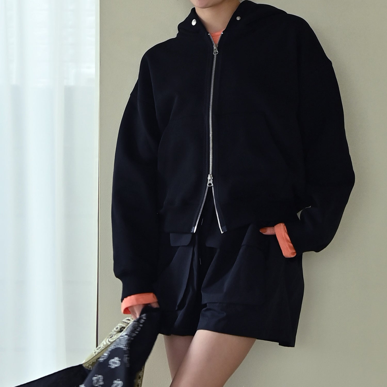 Race zip-up hoodie