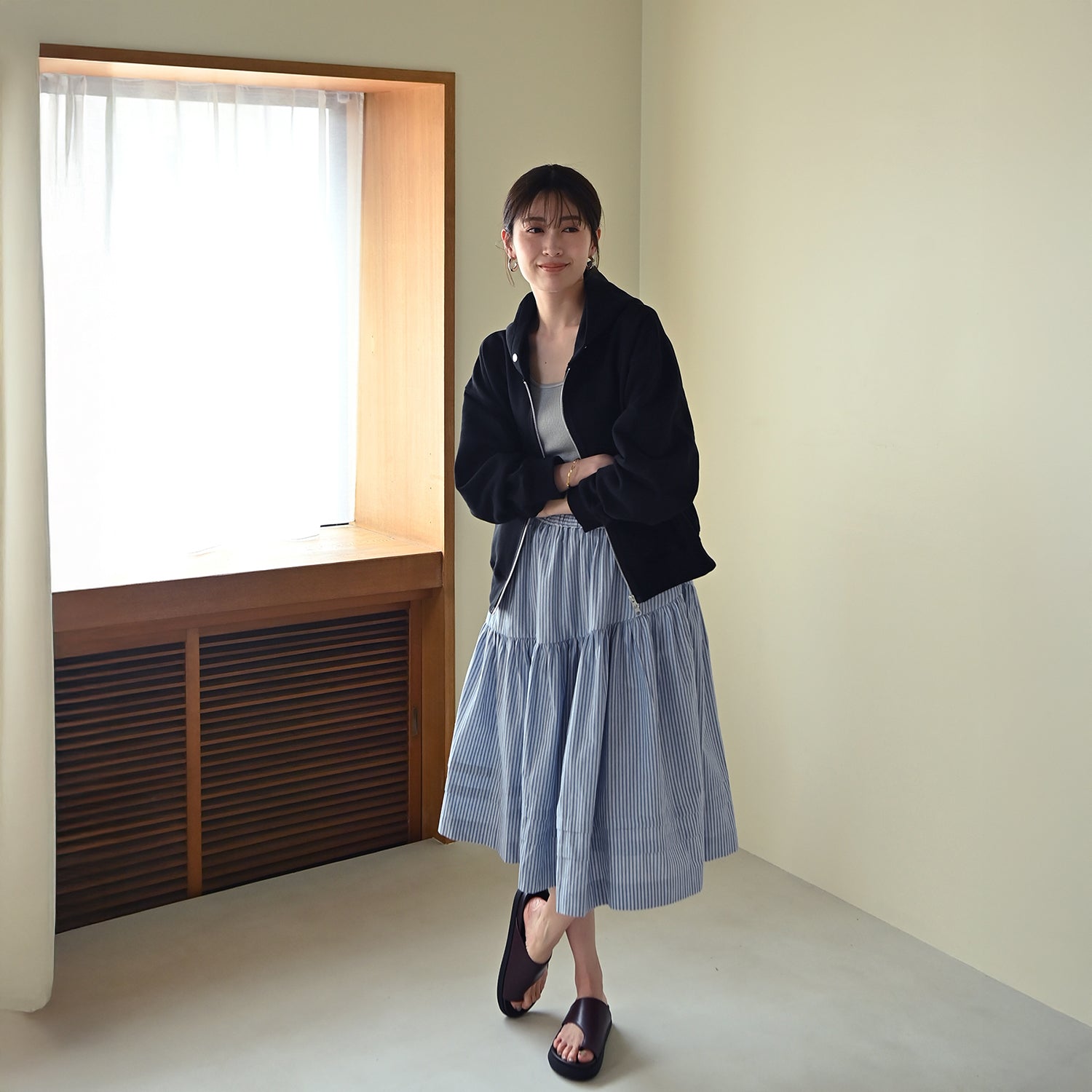 Shirring Tiered Banding Skirts