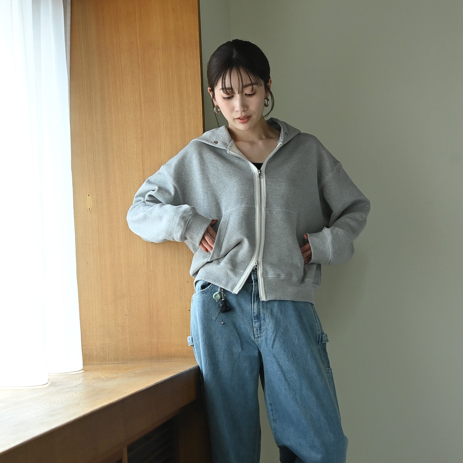 Race zip-up hoodie