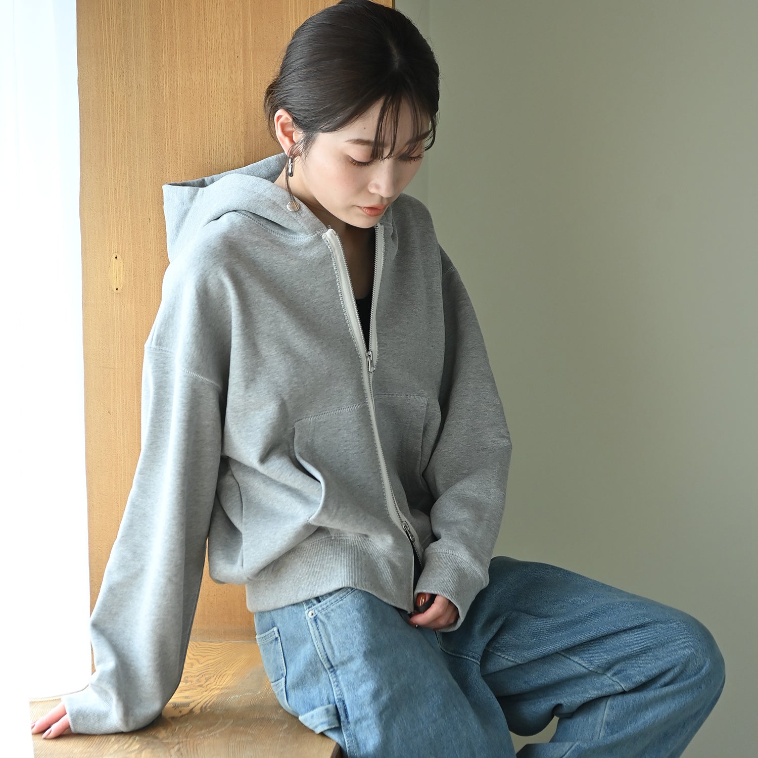 Race zip-up hoodie