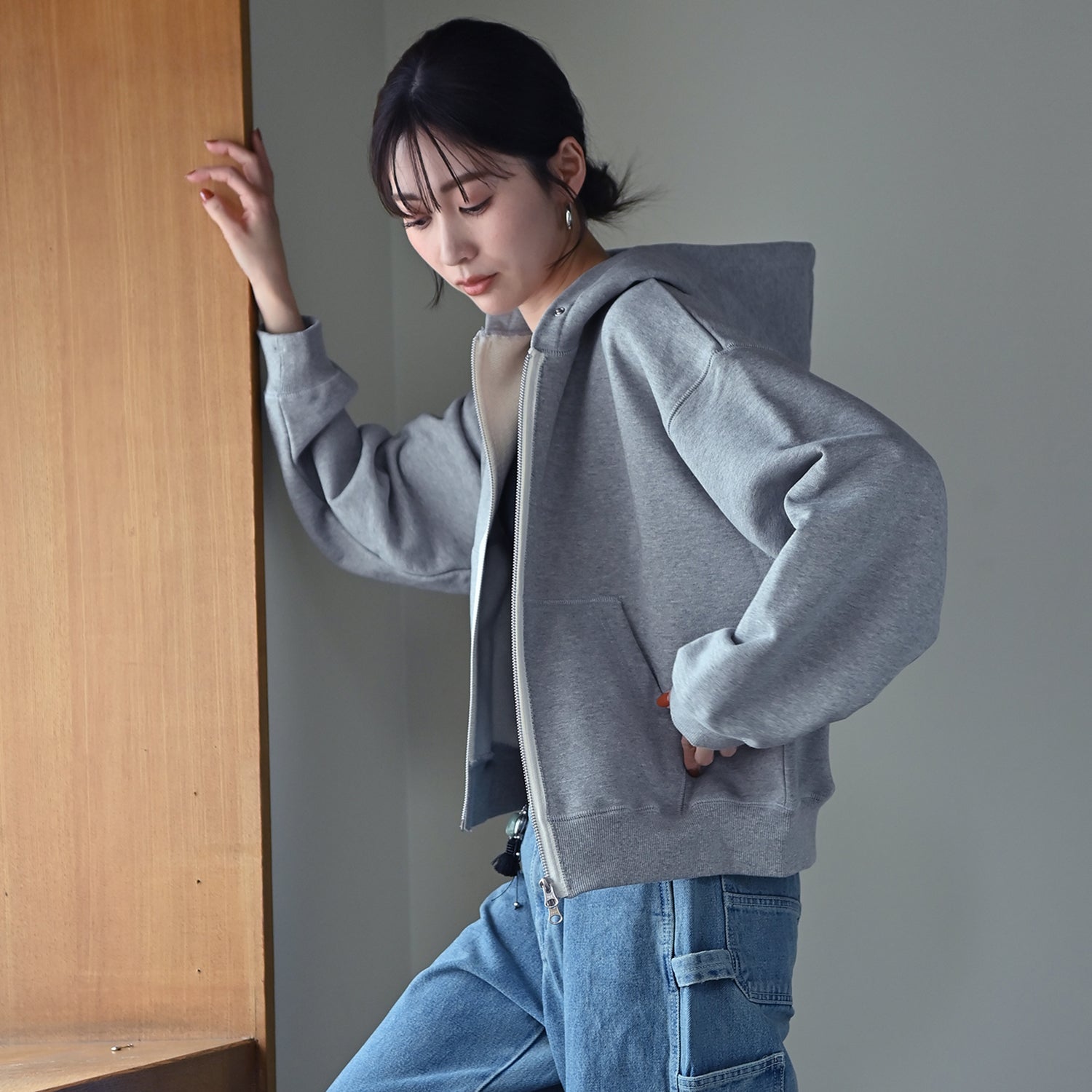 Race zip-up hoodie