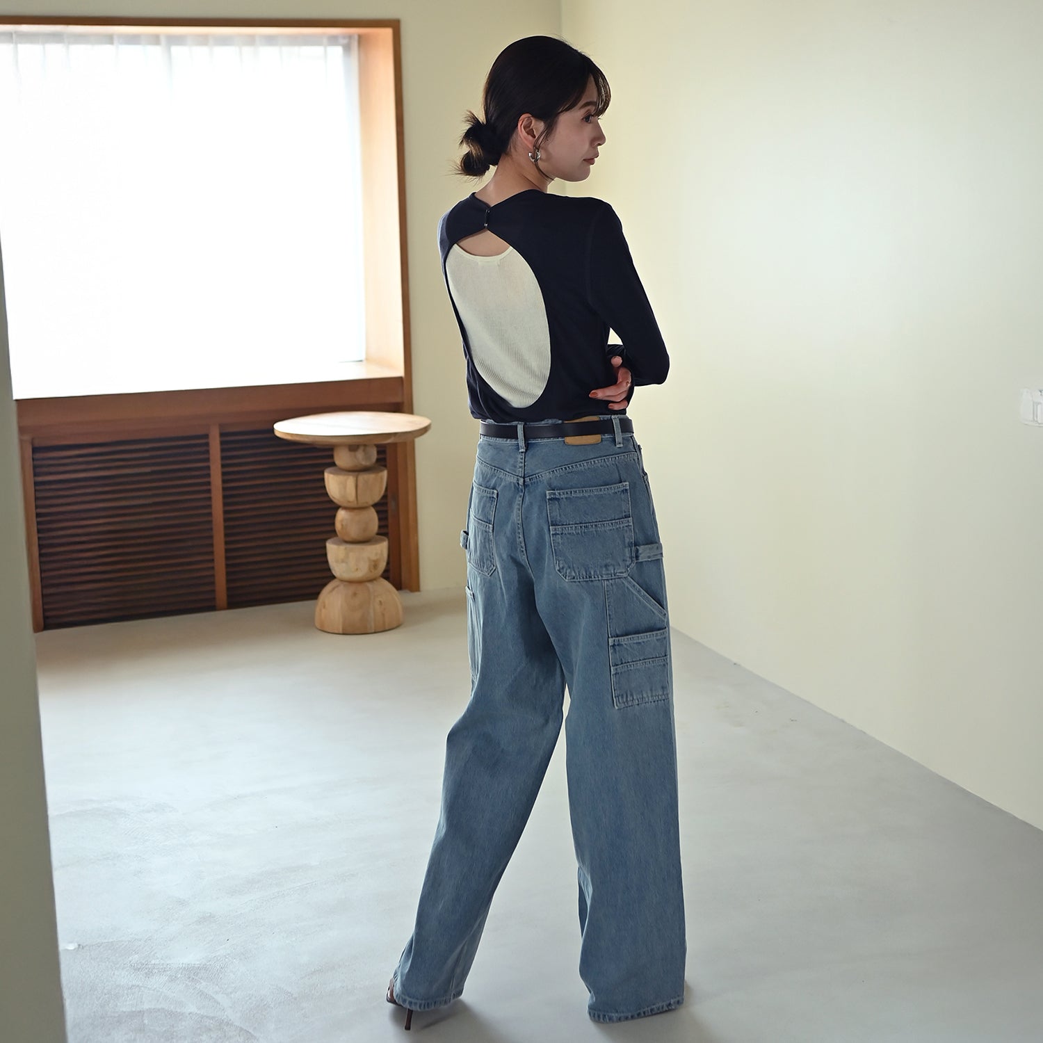 Indigo loose denim