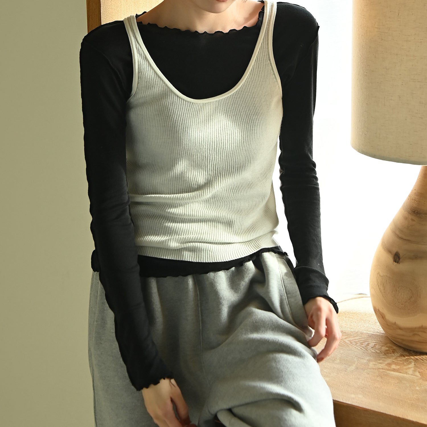 Henry-Neck Sleeveless