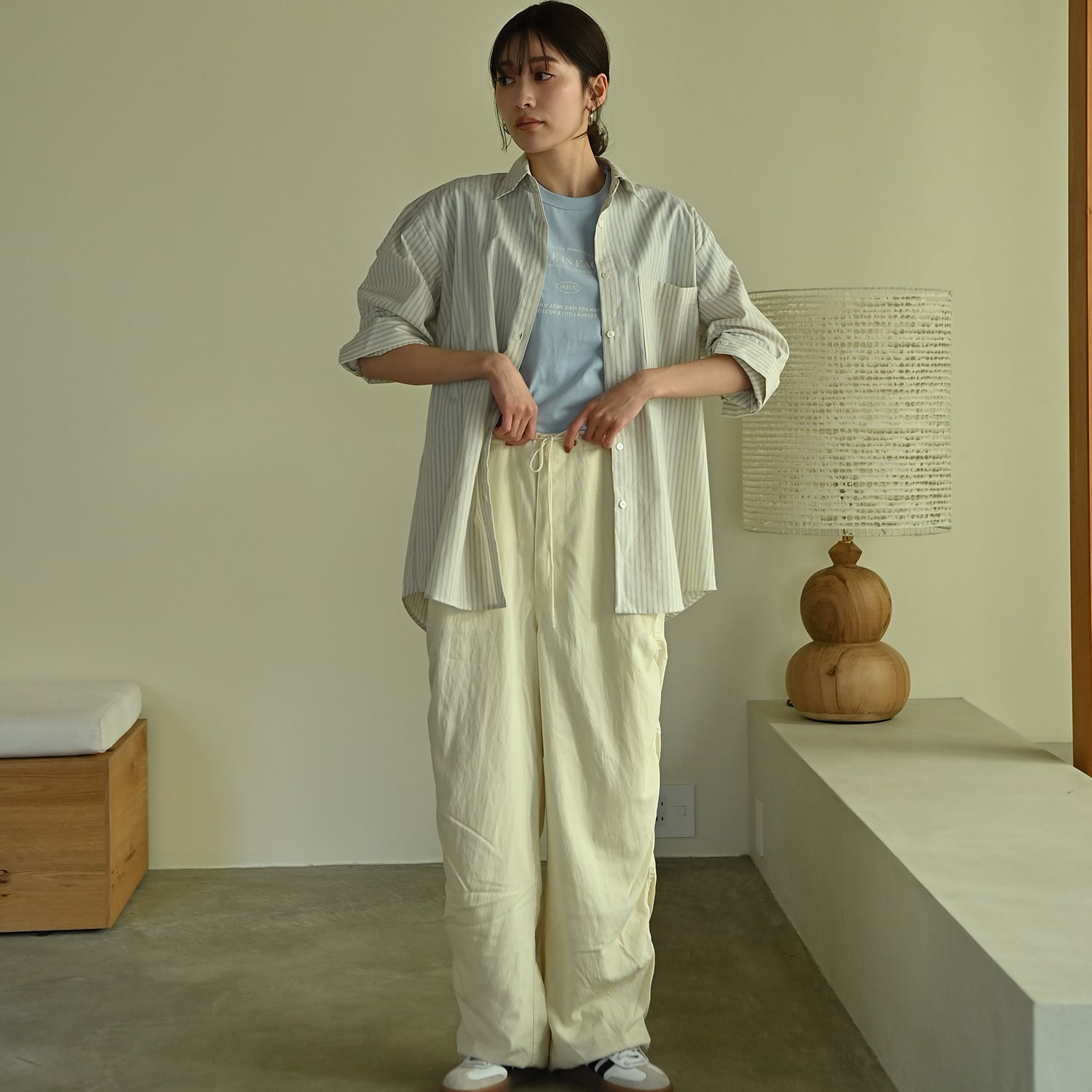 Cotton Oversized Stripe Shirts_#1