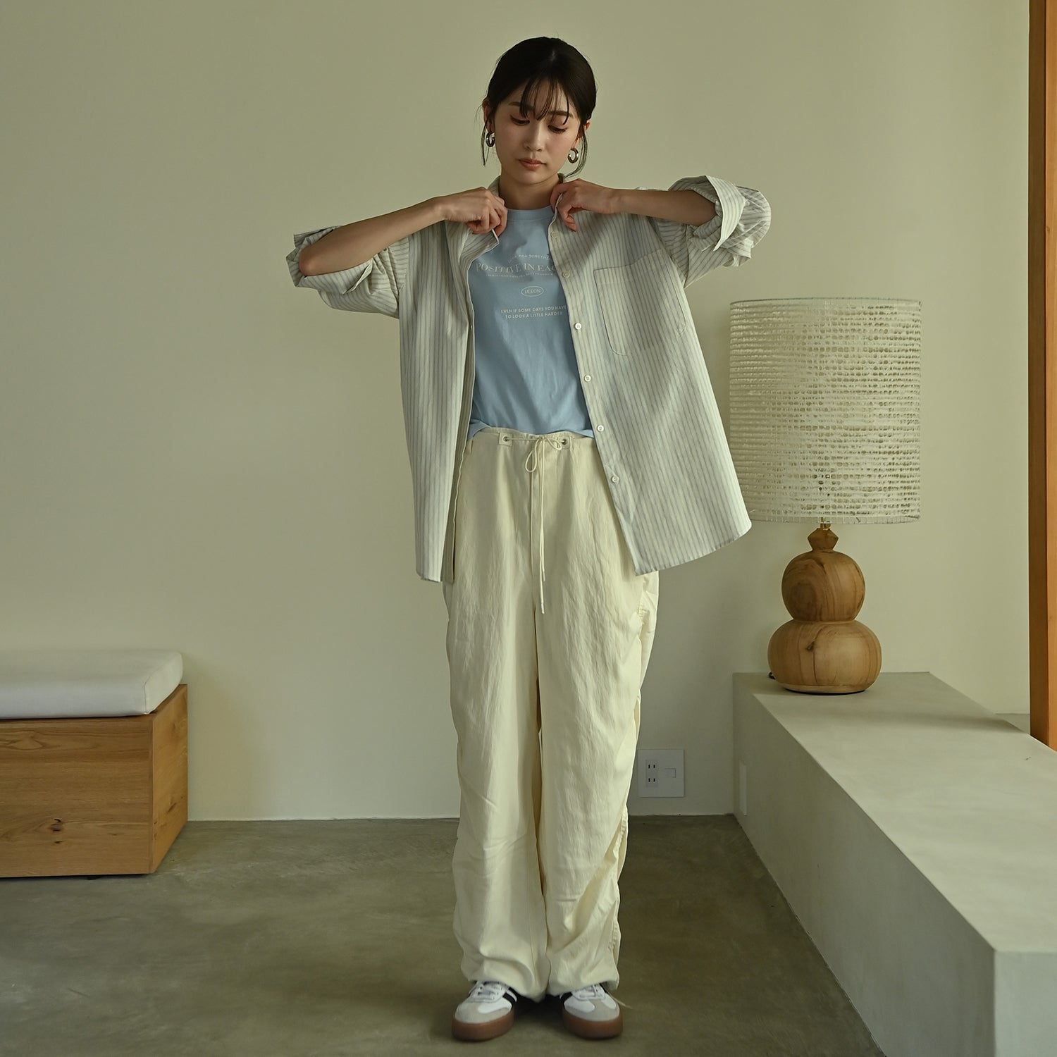 Cotton Oversized Stripe Shirts_#1