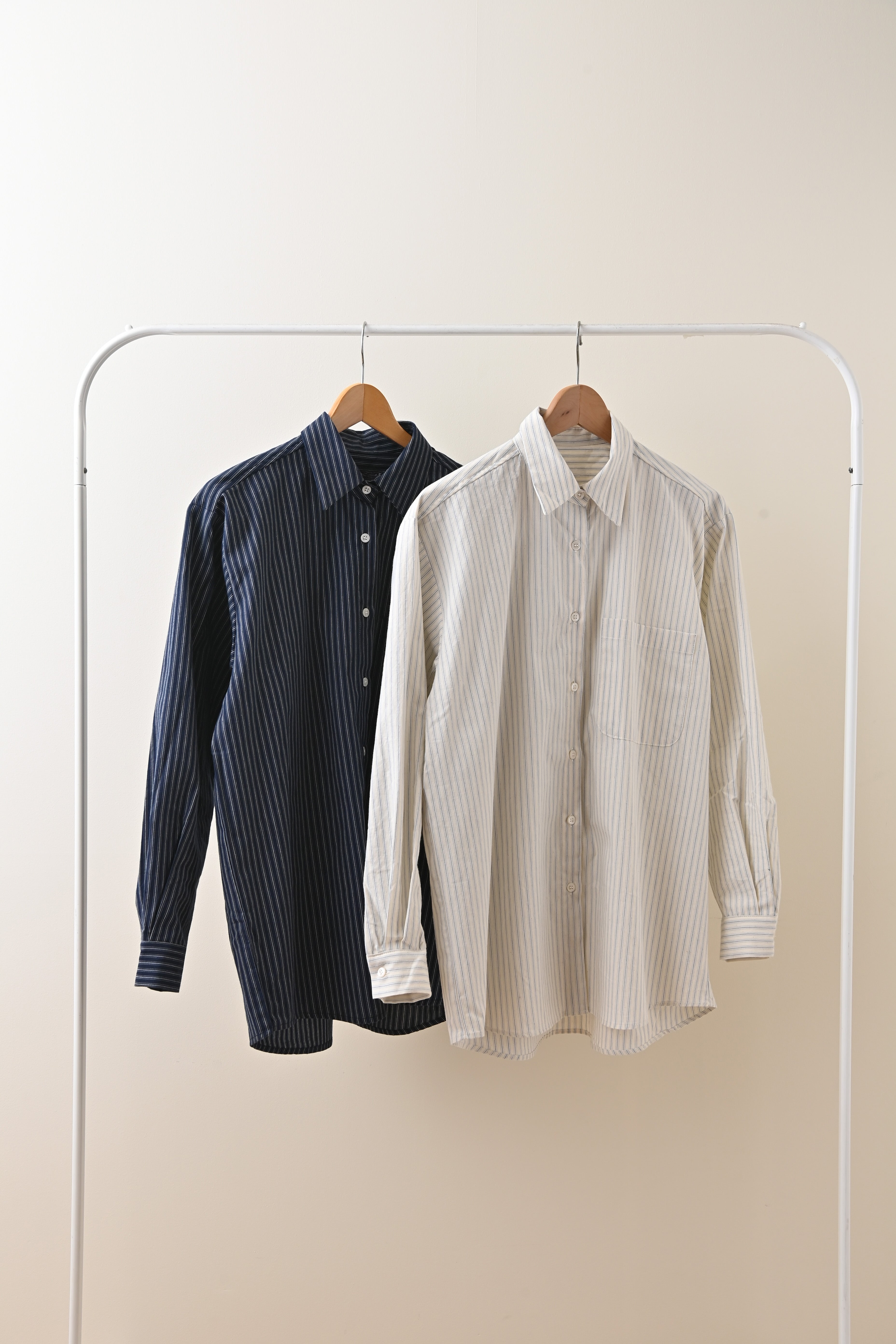 Cotton Oversized Stripe Shirts_#1