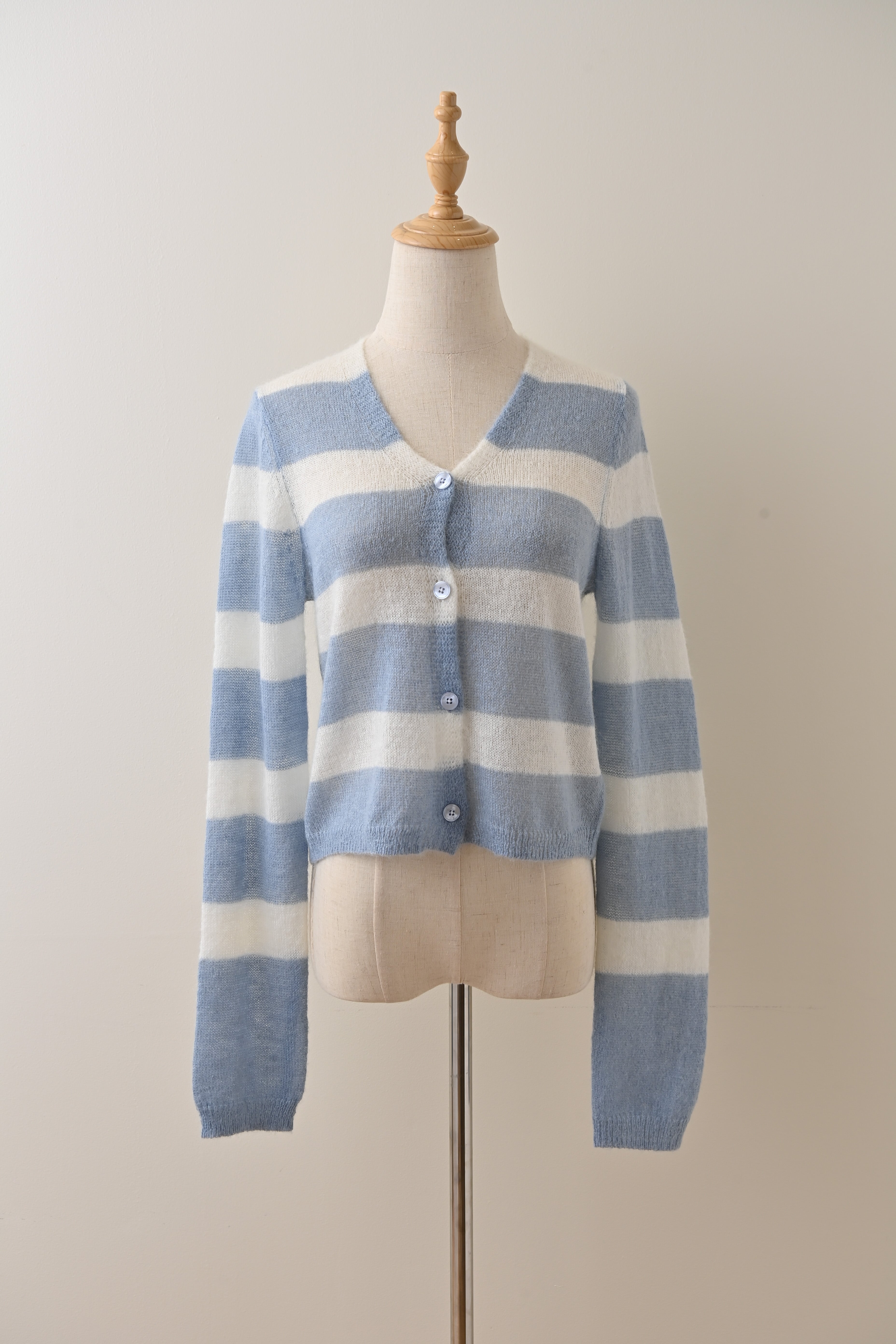 Tand Stripe  crop cardigan