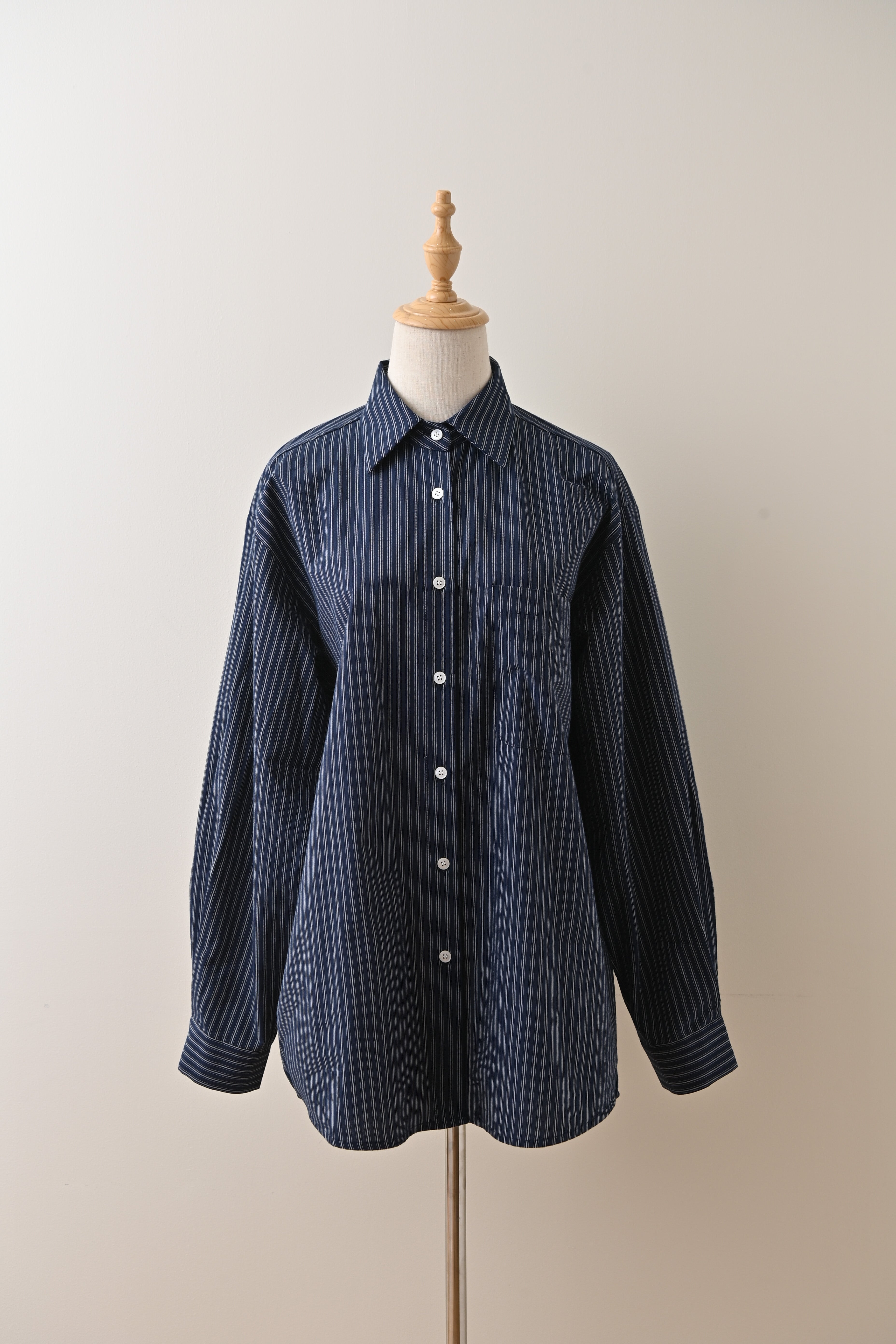 Cotton Oversized Stripe Shirts_#1