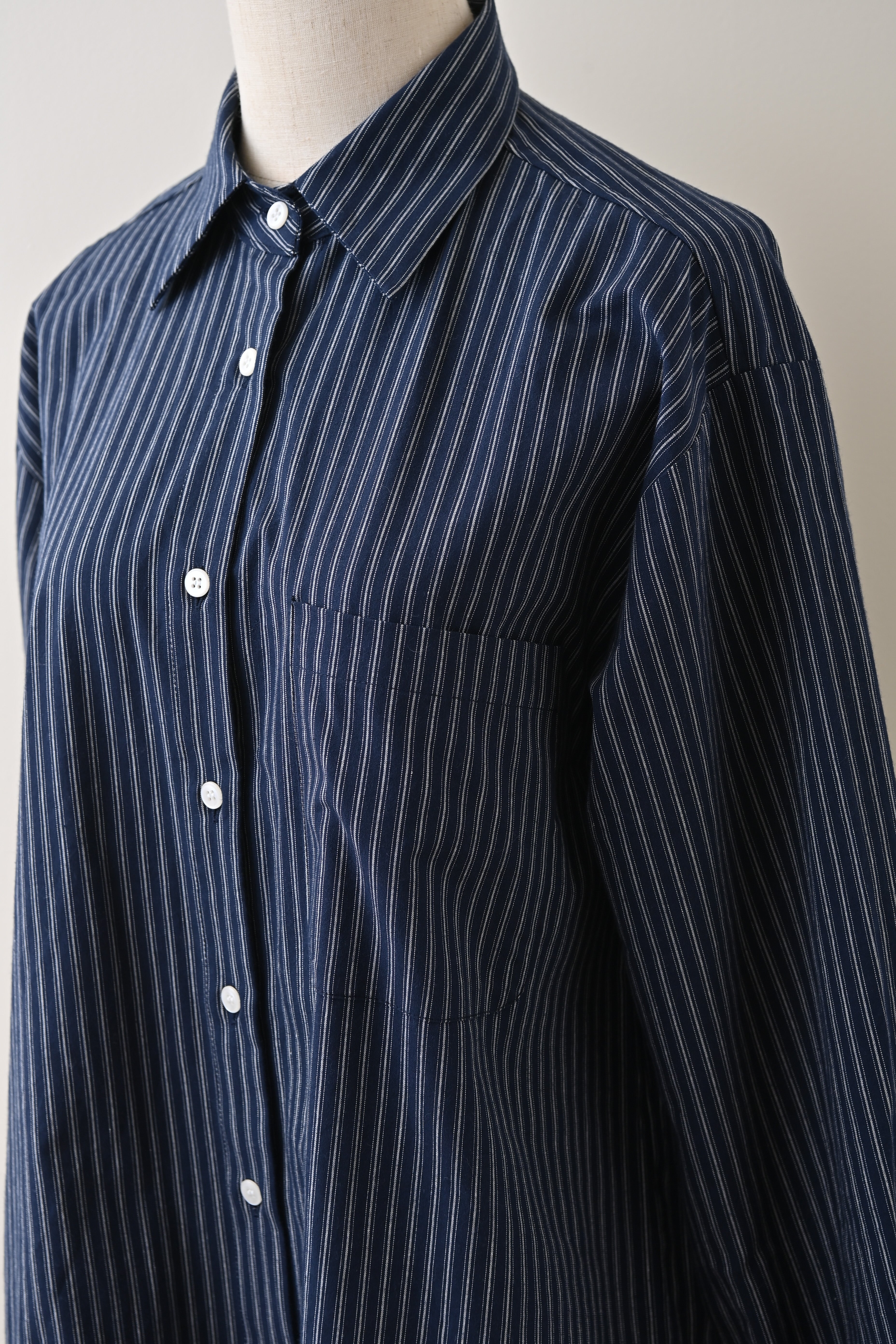 Cotton Oversized Stripe Shirts_#1