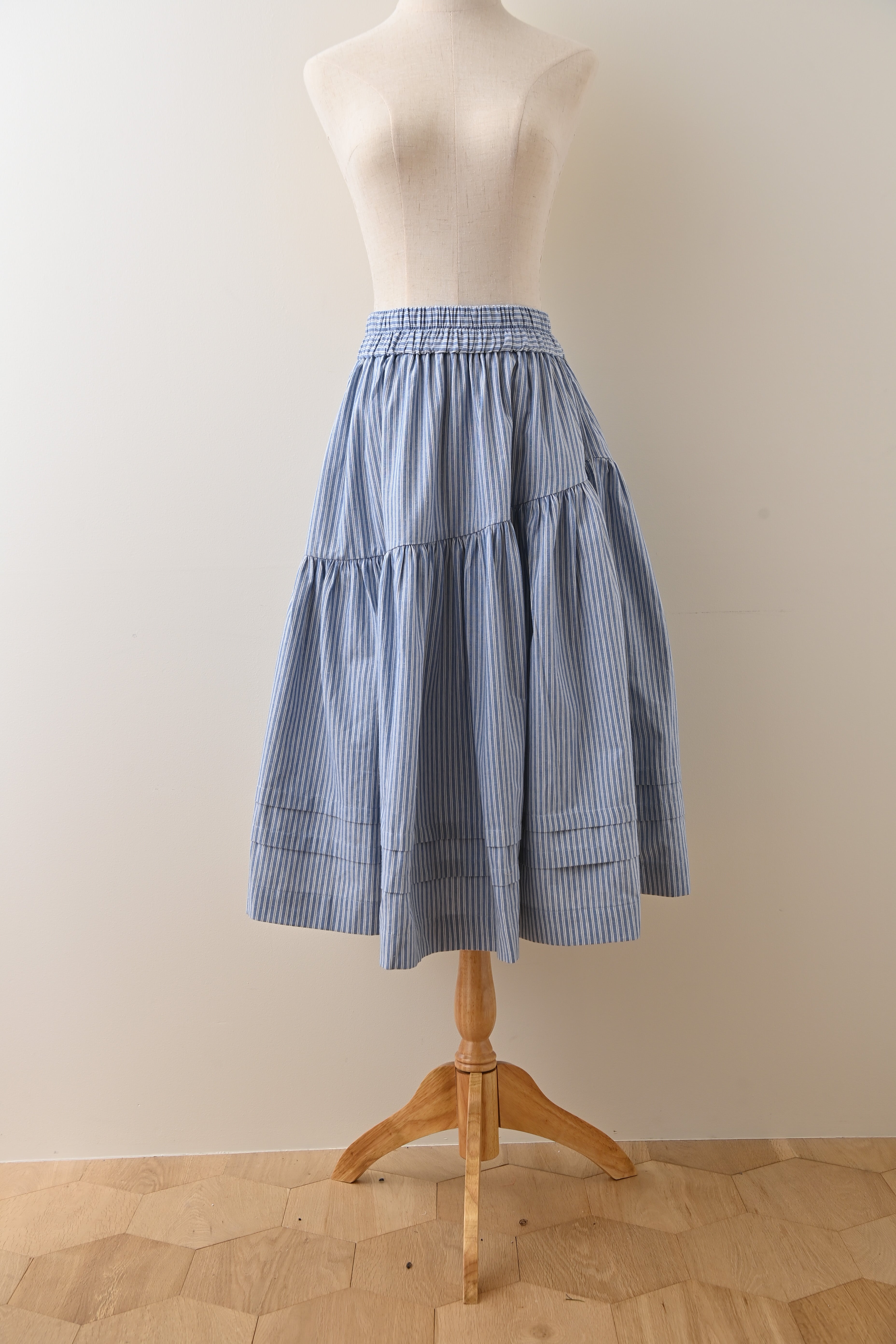 Shirring Tiered Banding Skirts